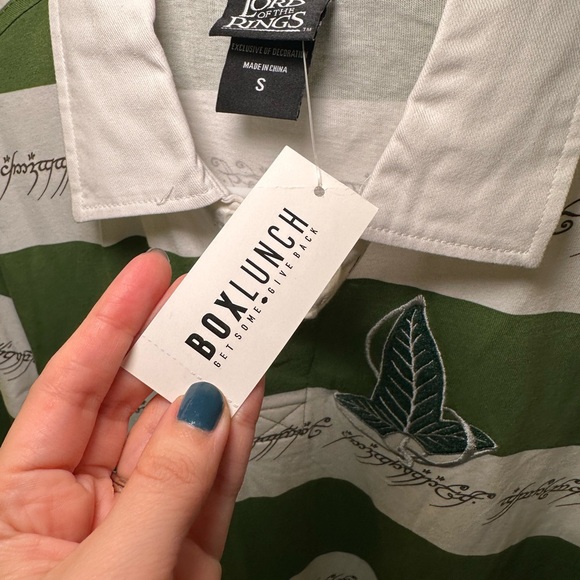 NWT Lord of the Rings Rugby Striped Unisex Embroidered Top - Picture 10 of 11